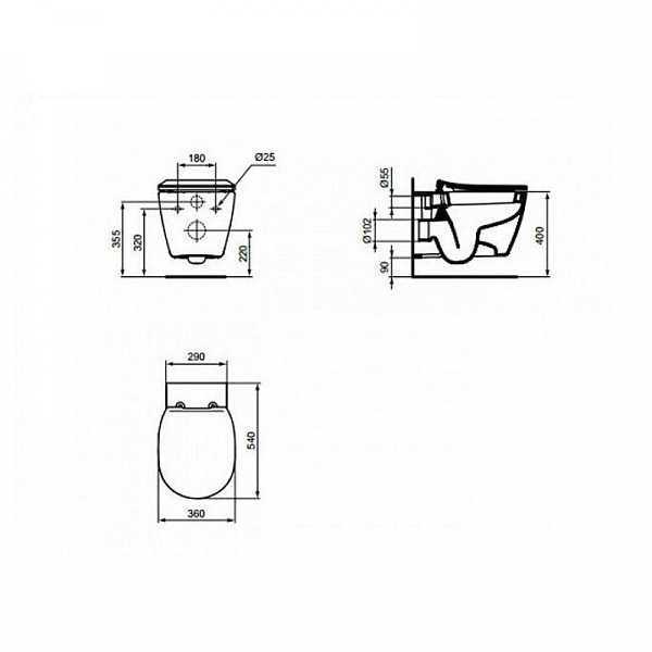 Унитаз подвесной Ideal Standard Connect E772101