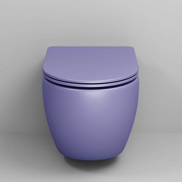 Унитаз GR-4411LIMS Color (550*365*395) ФИОЛЕТОВЫЙ МАТОВЫЙ подвесной БЕЗОБОДКОВЫЙ