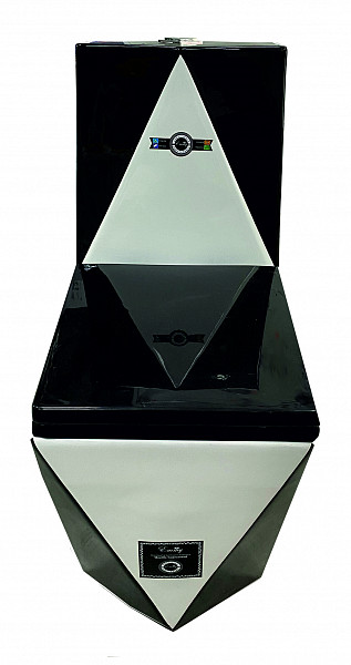 9014 Унитаз -моноблок, с сиденьем термопласт с микролифтом черный/белый