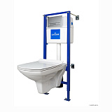 Комплект Cersanit CARINA NEW CLEAN ON унитаз + инсталляция S-SET-CARC/LPRO/S-DL/Cm-w