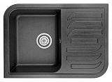 Мойка кухонная Granula прямоугольная кварц 7001, ЧЁРНЫЙ