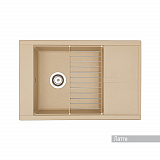 Мойка для кухни Aquaton Делия 78 прямоугольная с крылом латте 1A715132DE260