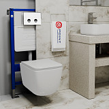 Клавиша смыва для пневматической инсталляции Point Венера, белый/хром, PN44071WC