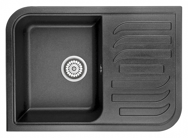 Мойка кухонная Granula прямоугольная кварц 7001, ЧЁРНЫЙ