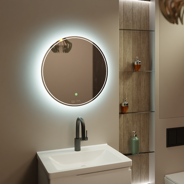 Skagern Зеркало с LED подсветкой и сенсором, D600 УНИВЕРСАЛЬНАЯ ПОДСВЕТКА