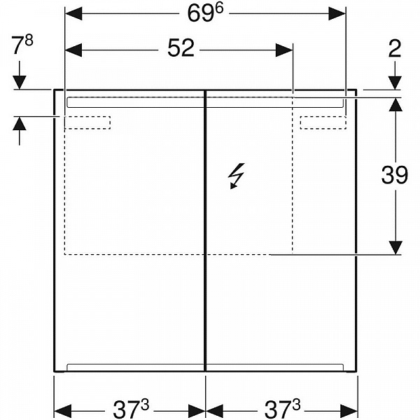 Комплект мебели "Идеальная тройка" Geberit Smyle 75 см 529.353.JR.7