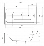 Акриловая ванна Besco Talia 100x70 WAT-100-PK
