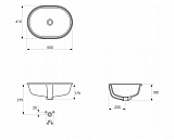 Раковина Cersanit Caspia 55 см P-UM-CAS55/1