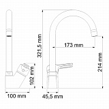 Смеситель для кухни Ruhr 24407 Wasserkraft