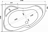 Ванна акриловая Azario Микона170х110 правая
