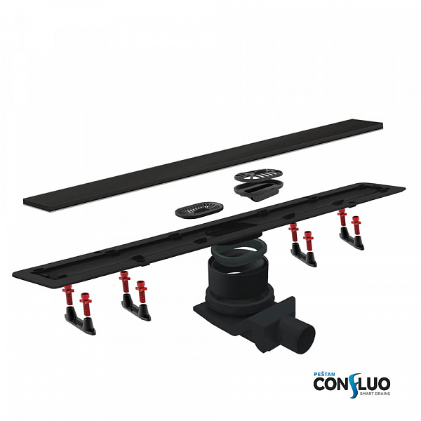 Душевой лоток Pestan Confluo Frameless Line 850 Black Glass
