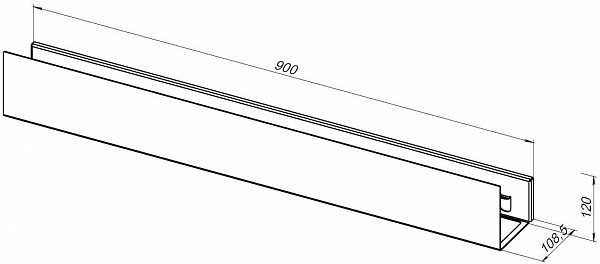 Полка Aquanet Магнум 90x12 белая матовая, с крючками 00302234