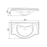 Раковина под тумбу Акватон - ЛАУРА 85 1A706731LU010