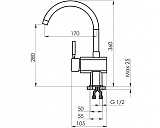 Смеситель для кухни Granula ST-31 черный, st31bl