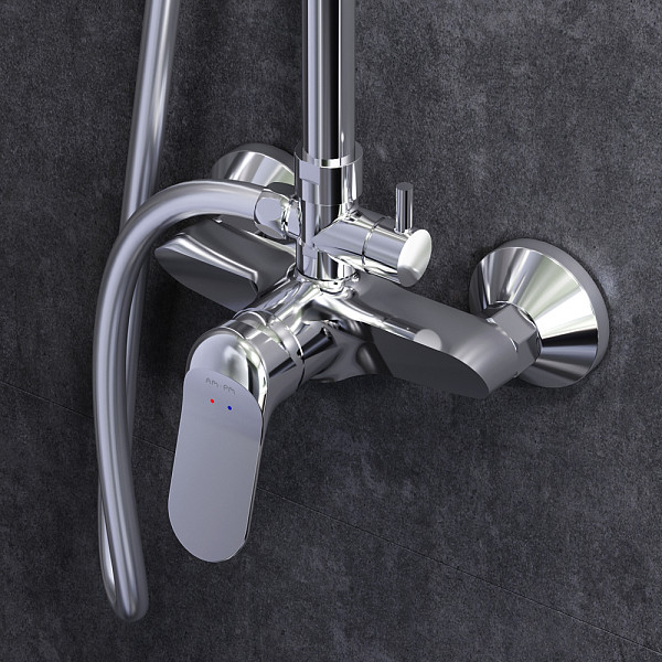 F0785C800 Sunny,душ.система,набор:см-ль д/душа с переключателем,верхний душ d220 мм, ручной душ 110