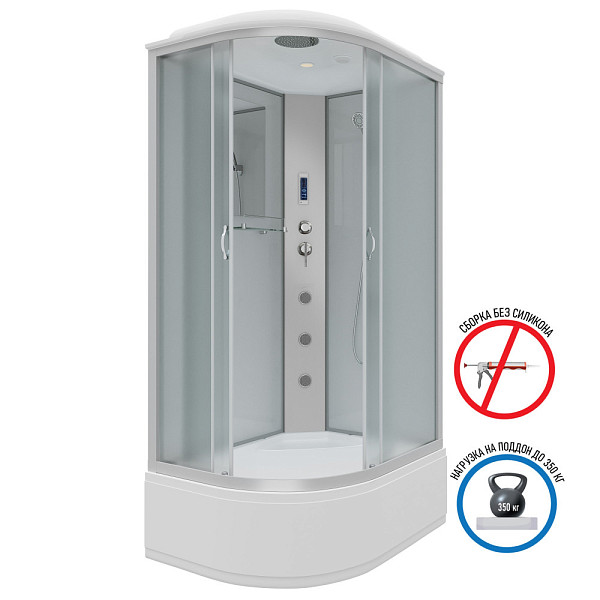 Душ.каб. NG-2310-14RF (1200х800х2150) высокий поддон(40см) стекло МАТОВОЕ 4 места