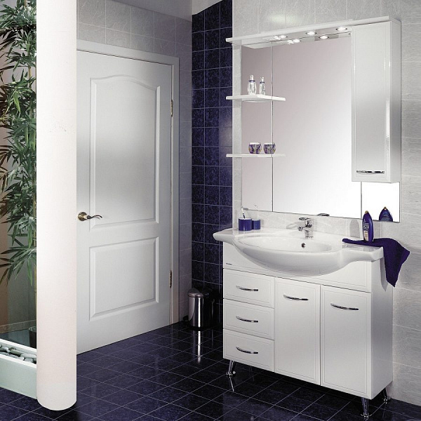 Зеркало-шкаф Акватон Эмили 105x111 1A008602EM01R правый с подсветкой