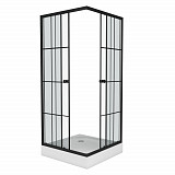 Душ. уголок NG-0180-14 (800х800х1950) низкий поддон(14см), стекло прозрачное,  2 места