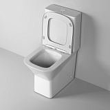 Унитаз Cristal GR-4471S (600*355*860) напольный БЕЗОБОДКОВЫЙ с тонкой крышкой, 2 места