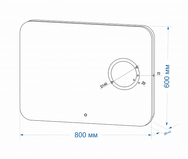 Зеркало Континент "Elegant Led" 800х600
