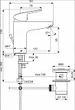 Смеситель Ideal Standard Ceraflex B1715AA для раковины с донным клапаном