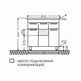 Тумба под раковину Родос 80 Санта 206015