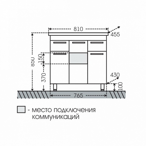 Тумба под раковину Родос 80 Санта 206015