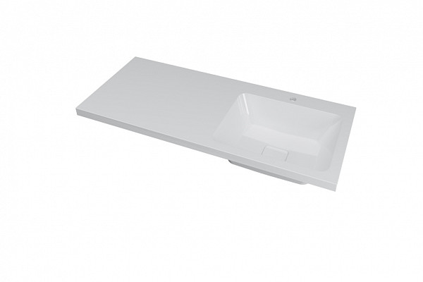 Тумба напольная "Кэтрин 50", 2 ящ., ст/м., корзина, белая, Kamilla 110