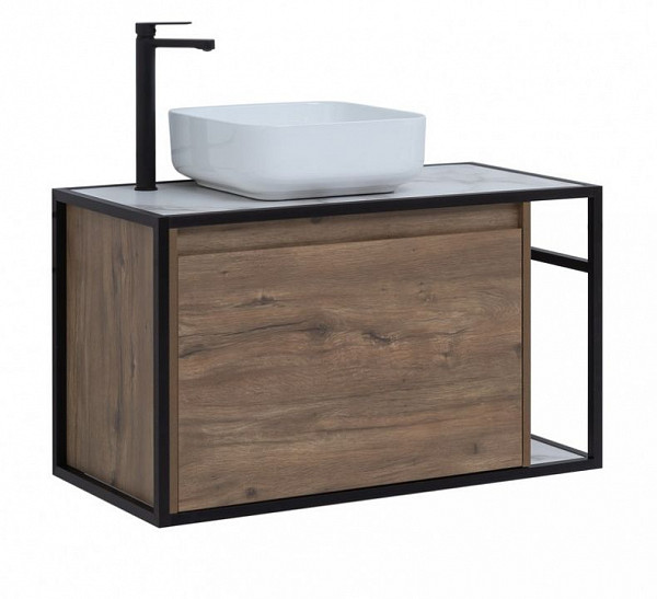 Тумба под раковину Aquanet Nova Lite Loft 90 L дуб рустикальный 00261660