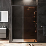 W90G-140-1-195BBr Gem Solo Дверь душевая 140х195, стекло бронзовое, профиль черный матовый