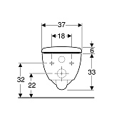 Компплект Унитаз подвесной Geberit Renova Compact 500.803.00.1 безободковый с сиденьем микролифт и Система инсталляции для унитазов Geberit Duofix Delta 458.124.21.1 3 в 1 с кнопкой смыва 