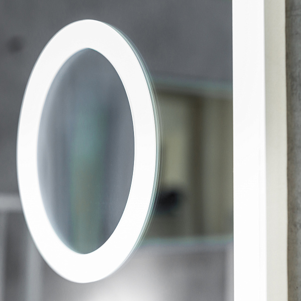 Зеркало Континент "Bliss Led" 800х700 с увеличительным зеркалом, часами