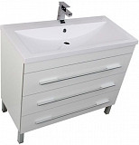 Тумба под раковину Aquanet Верона 100 белый (напольная 3 ящика) 00178471
