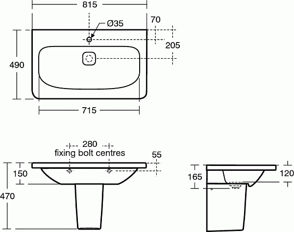Раковина Ideal Standard Tonic II 80 см K087901