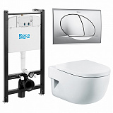 Комплект Roca Meridian 893104110 унитаз + инсталляция + клавиша + сиденье