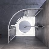 W90G-401A090WT Gem Deep душевое ограждение 90х90,стекло прозрачное,профиль мат. серебро,без поддона