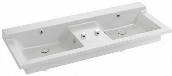 Двойная подвесная раковина-столешница Jacob Delafon Soprano 140х54 см EXJ122-00