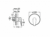 Смеситель Roca Atlas для душа скрытого монтажа, 5A2290C00