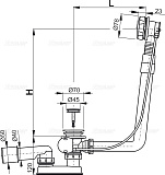Сифон для ванны AlcaPlast A550K-80