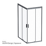 W90G-404-120290-BT Gem Twin Slide 120x90. Душевое ограждение,120x90, профиль черный мат., стекло про