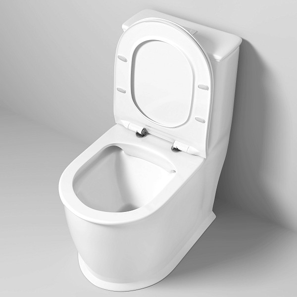 Унитаз GR-4492S Retro (670*350*825) напольный БЕЗОБОДКОВЫЙ с тонкой крышкой, 1 место