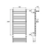 Полотенцесушитель водяной Point Артемида PN14150P П8 500x1000 c двумя полками, хром