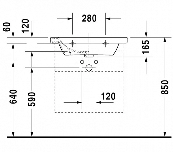 Раковина Duravit DuraStyle 232065