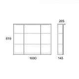 Зеркальный шкаф Malaren 100 с LED подсветкой