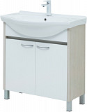 Тумба под раковину Aquanet Донна 80 белый дуб/белый (2 дверцы) 00274170
