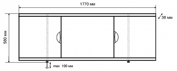 Экран под ванну Emmy "Валенсия" 1,8 м МАХ