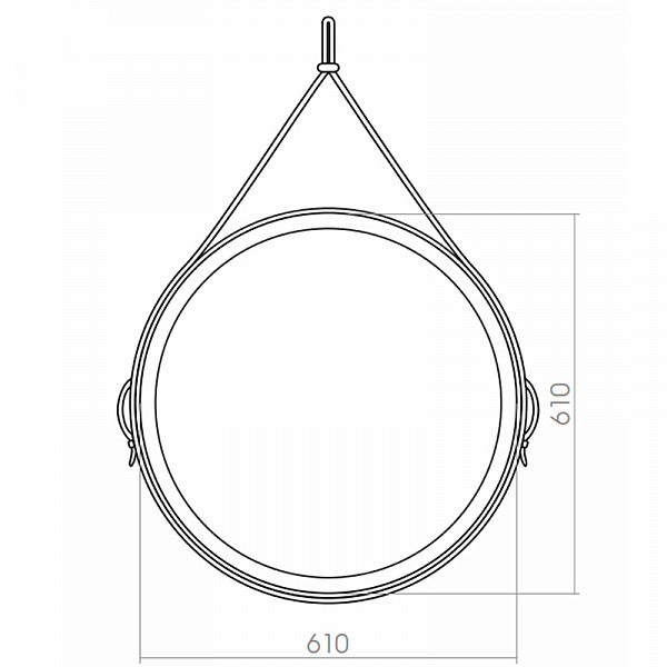 Зеркало AZARIO Капитан D610 бесконтактный сенсор, черн кожа (LED-00002476)