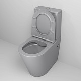 Унитаз GR-4480GLMS Color (620*365*810) СВЕТЛО-СЕРЫЙ МАТОВЫЙ напольный БЕЗОБОДКОВЫЙ, 2 мес
