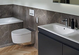 Унитаз-биде подвесной Geberit AquaClean Mera Classic 146.204.21.1 панель хром