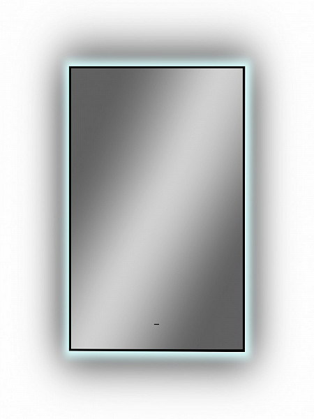 Зеркало Континент "Amer Led" с фоновой подсветкой, бесконтактным сенсором, черной окантовкой 600х1200